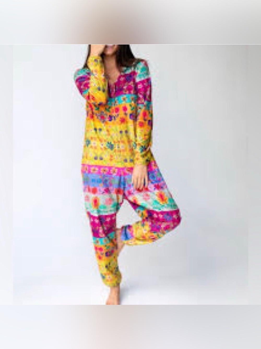 Natural Life Fleece Zip Front Lounge Onesie/Jumpsuit size medium